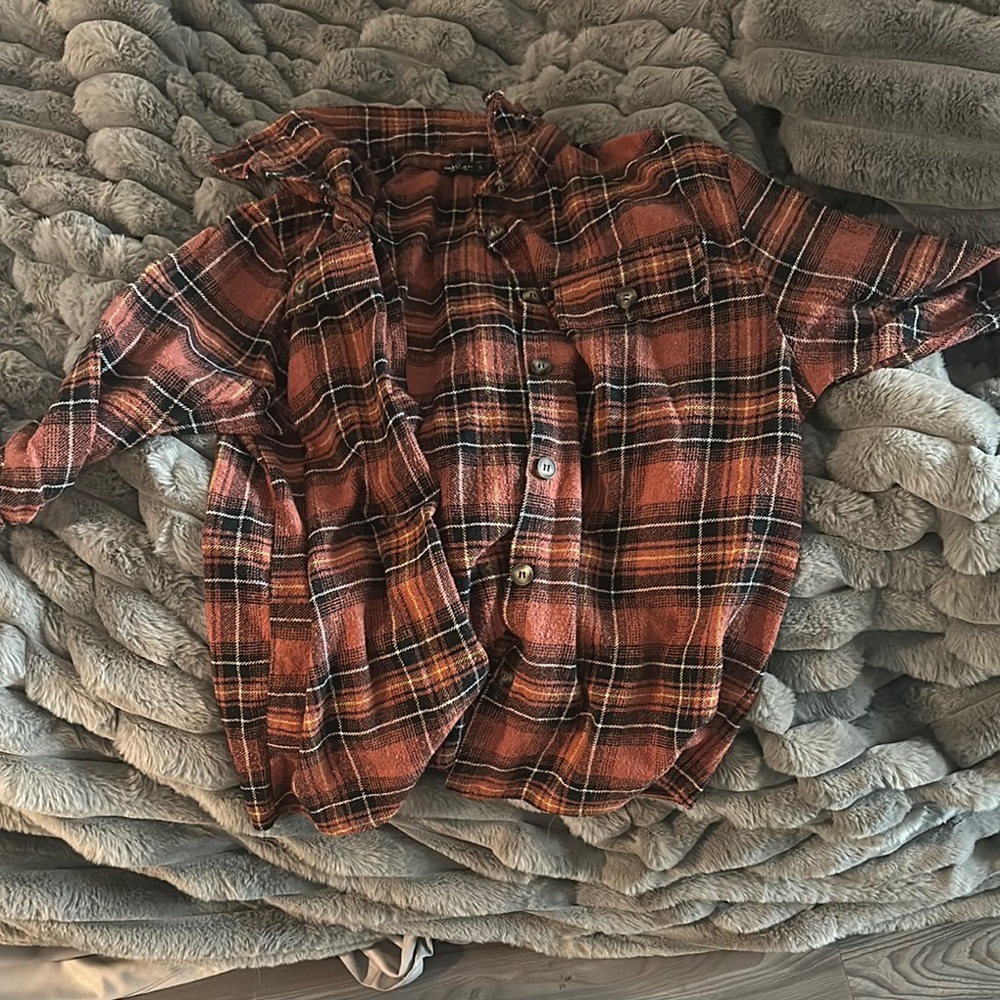 Nasty Gal Plaid Shirt - Red and Black